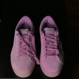 Brand New Pink Suede Pumas